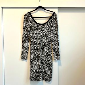 Black/ white midi dress